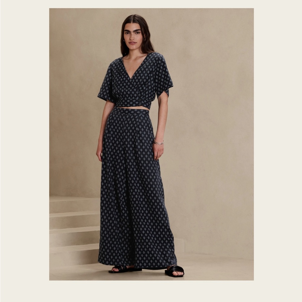 Banana Republic Linen-Rayon High-Rise Pull-On Pant